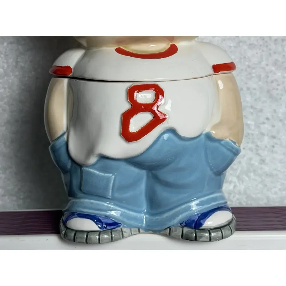 Vintage Baseball Boy Cookie Jar Made in Japan Ceramic